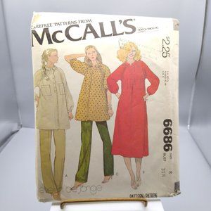Vintage Sewing PATTERN McCalls 6686, Evelyn de Jonge Designer, Misses 1979